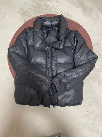 블랙 숏 다운 자켓
