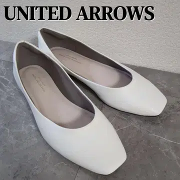 컨디션 최상 24.5cm UNITED ARROWS 로우힐 펌프스 화이트