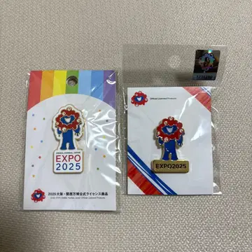 한정판 EXPO2025 미야쿠미야쿠 핀 배지 만박 2개 세트