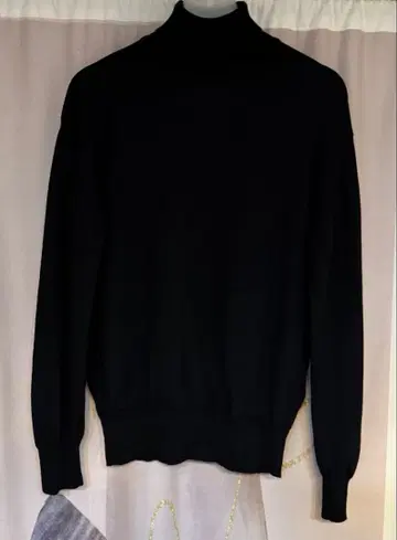 바니스뉴욕 메리노울 터틀넥 니트 블랙 이탈리아제