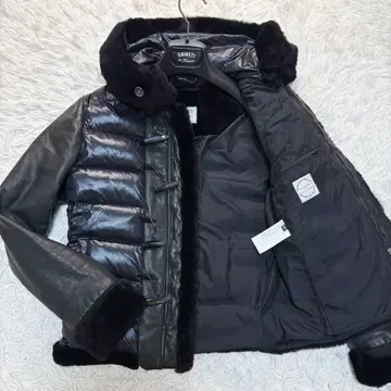 엠메티 가죽 절개 다운 자켓 46