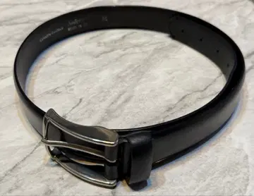 앤더슨 실버 버클 솔리드 가죽 벨트 블랙 이탈리아제