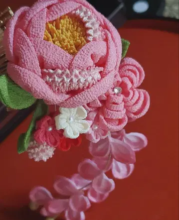 꽃 머리 장식 헤어콤 츠마미세이쿠