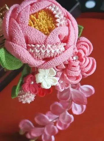 꽃 머리 장식 헤어콤 츠마미세이쿠