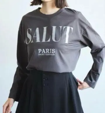 COCODEAL 코코딜 여성용 글리터 프린트 롱 티셔츠