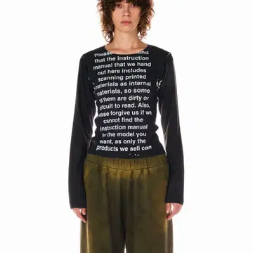 BBEDEN OVERALL PRINT LONG SLEEVE TEE