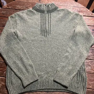 SIMPLE LIFE 심플 라이프 ZIP 니트 스웨터 그린 L 사이즈