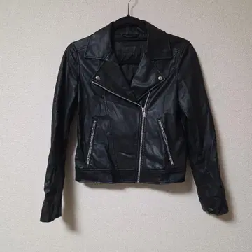 UNIQLO 유니클로 네오 가죽 라이더 더블 자켓 블랙 S