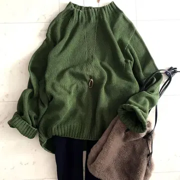 새상품급 파비아나 필리피 현행 보틀넥 코튼 니트 빅 사이즈 XL