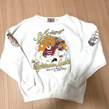 Captain Santa 맨투맨 L 사이즈 화이트 1163번