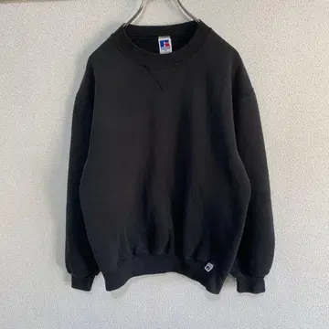 Russell athletic 무지 맨투맨 블랙 USA제 새상품급