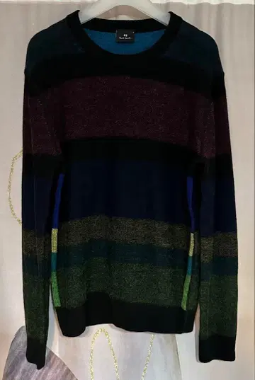 폴스미스 멀티 스트라이프 그라데이션 울 알파카 니트