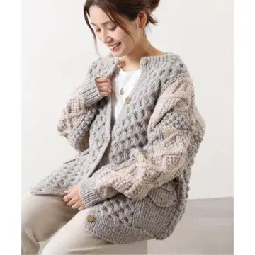 아란 니트 가디건