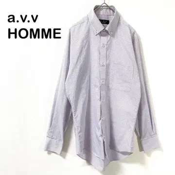 [ a.v.vHOMME ] 아베베옴 남성용 긴팔 체크 셔츠 캐주얼