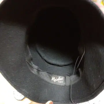 Rainbow 블랙 펠트 햇