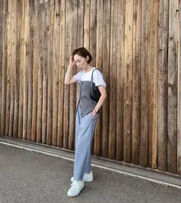 MACHATT 마차트 에코 레더 팬츠 블루 그레이