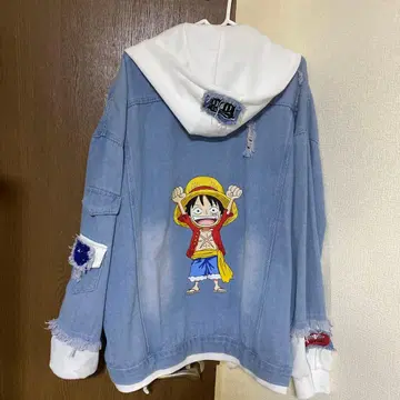 루피 프린트 데님 자켓