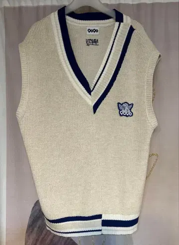 9090 천사 엔젤 코튼 니트 베스트 화이트 베이지 계열