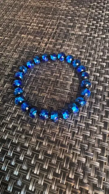 호타루 유리 팔찌 8mm 15cm 여성용 핸드메이드