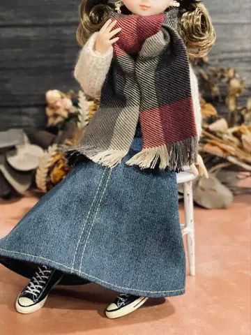 [ 22cm 인형 의류 ] 가을/겨울의 따뜻한 머플러