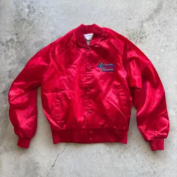 USA AURIMAR SPORTSWEAR 빨간색 바시티 자켓 L