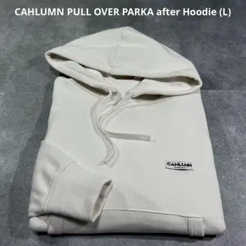 [ 새상품급 ] CAHLUMN 카우람 와이드 핏 후가공 후드티 L 화이트