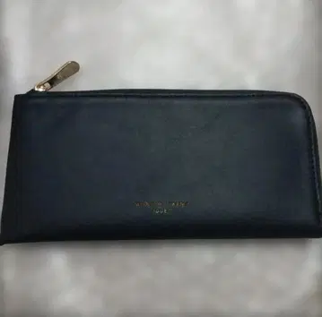 그린 계열 L자 지퍼 장지갑 미사용 새상품 인조 가죽