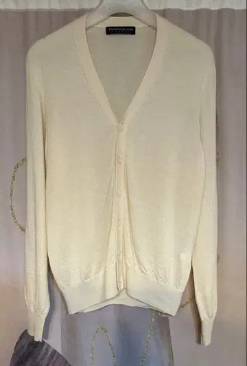 투모로우랜드 tricot 캐시미어 실크 니트 가디건 아이보리