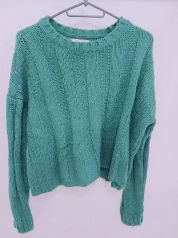 새상품급 PACSUN 그린 리브 니트 스웨터 XS