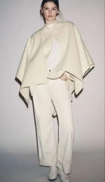 ZARA 울 케이프 코트 S 완판템 더블 페이스 케이프 코트