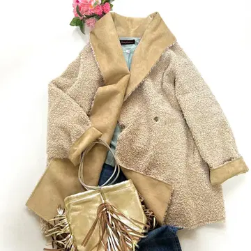 새상품급 개럴개런트 2way 리버서블 페이크 무스탕 보아 코트 F