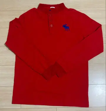 아바클로 헨리넥 긴팔 티셔츠 레드