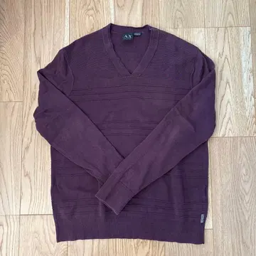 아르마니 익스체인지 니트 스웨터 퍼플