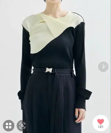 kotohayokozawa 드레이프 넥 상의