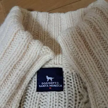 DOG DEPT 케이블 니트 스웨터 M 아이보리