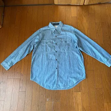 인기! 매디슨 블루 햄프턴 샴브레이 셔츠 데님 셔츠 B 자수