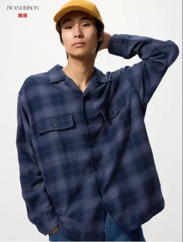 UNIQLO JW ANDERSON 브러쉬드 코튼 오버 사이즈 셔츠