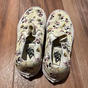 21.5cm VANS 미니 마우스 패턴 슬립온