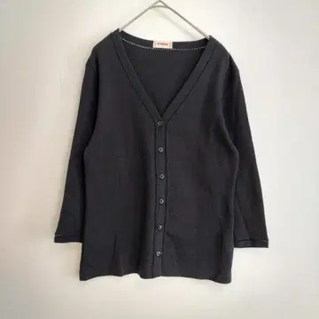 McGREGOR 가디건 M 블랙 V넥 얇은 소재 심플