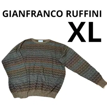 GIANFRANCO RUFFINI 올 패턴 아크릴 니트 스웨터 XL