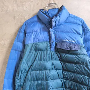 00s 에디 바우어 다운 스냅 T 블루그린