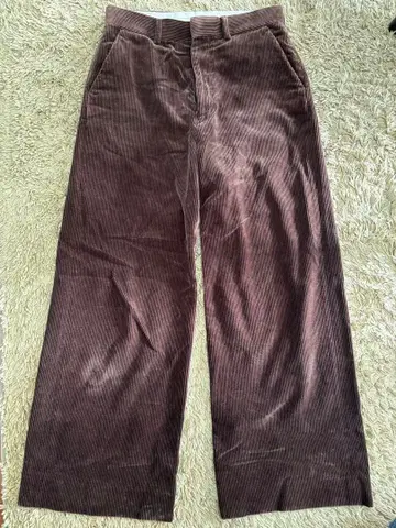 Union Launch 코듀로이 와이드 팬츠 M 브라운