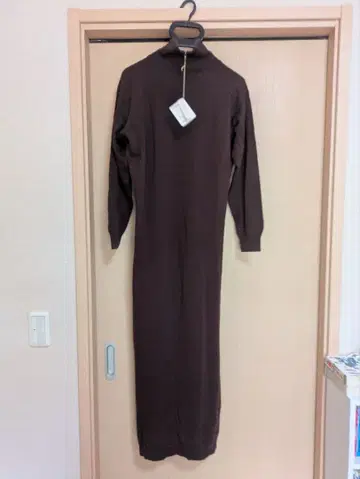 JOHN SMEDLEY 100% 울 롱 원피스 브라운