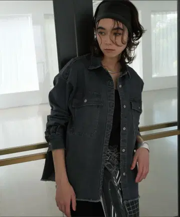 Elura 어른 데님 셔츠 그레이