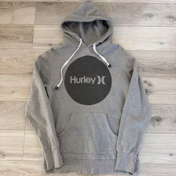 Hurley 그레이 후드티 로고 프린트