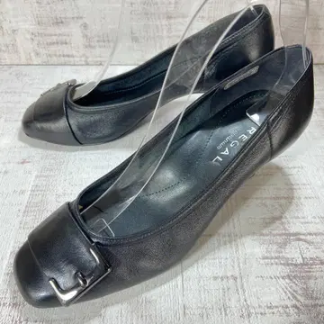 리걸 REGAL 펌프스 23cm 버클 블랙 천연 가죽