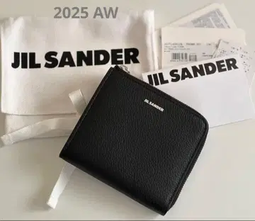 [ 신상 ] 질 샌더 로고 그레인 가죽 신용카드 퍼스 카드 홀더