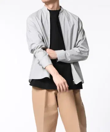 미사용 ADAM ET ROPE' 오버 사이즈 ZIP 셔츠 블루종