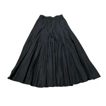 미즈이로 인드 볼륨 플레어 롱 스커트 블랙 프리 사이즈