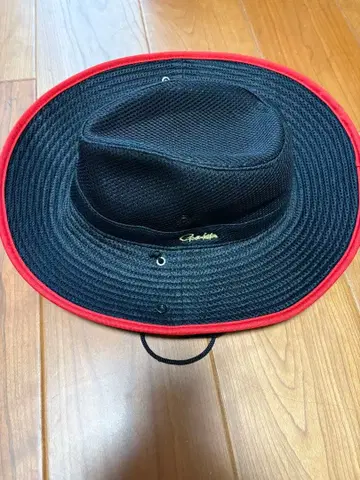 가마가츠 밀짚모자 LL 블랙 레드 햇